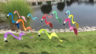 Florida Dancing Birds Flamingos Garden Art