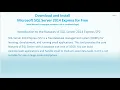 Download and Install Microsoft SQL Server 2014 Express for Free