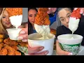 TIKTOK Mukbang Compilation Wingstop Chili s Dave s Cane s In-N-Out More
