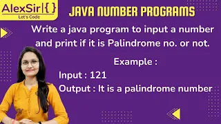 Program to print whether the number is palindrome number in Java ICSE 9 AND 10