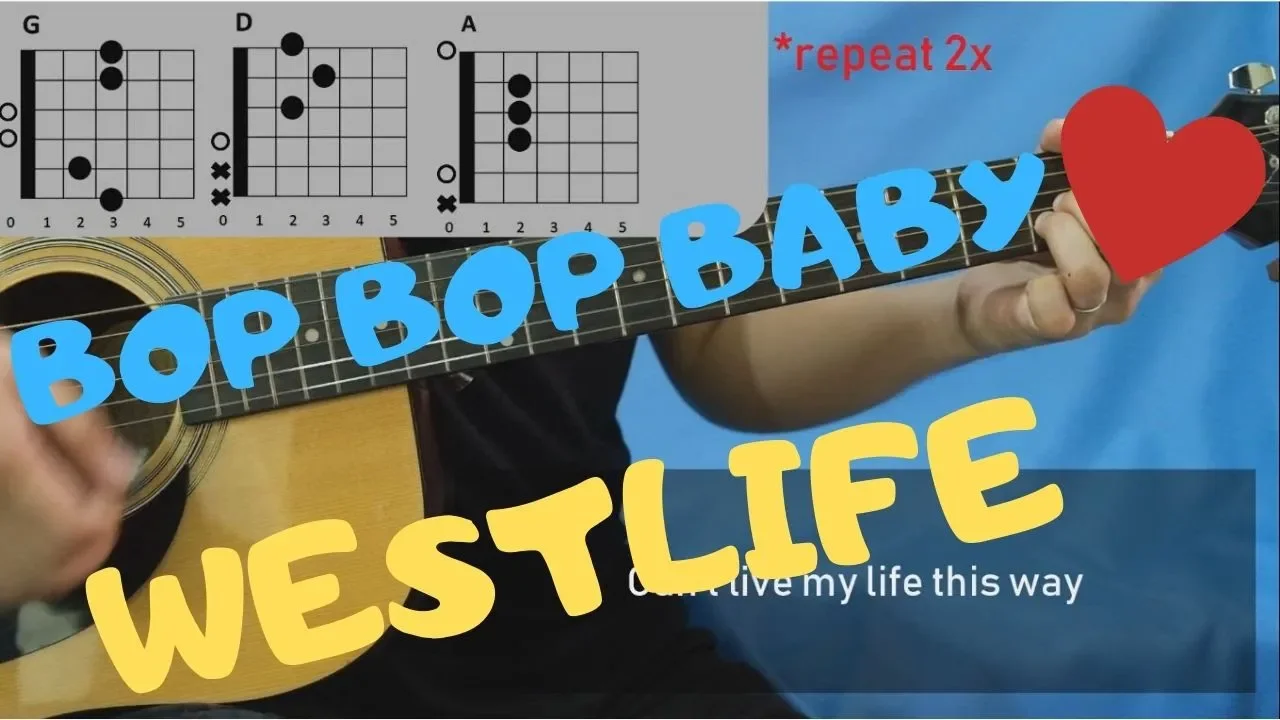 WESTLIFE | BOP BOP BABY | QUICK Guitar Tutorial with Chords and Lyrics