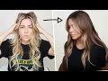 Hair Transformation - Blonde to Warm Brunette