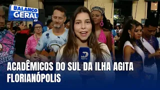Acadêmicos do Sul da Ilha traz samba ao centro de Florianópolis