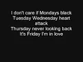 Download Lagu The Cure Friday im in love lyrics 360p