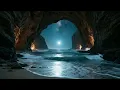ASMR Beach Waves In A Starlit Sea Cave | Relaxing Ocean Sounds For Deep Sleep And Stress Relief