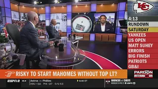 Pardon The Interruption | Wilbon & Saturday on Rams disadvantage vs 49ers, Chiefs start Mahomes