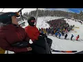 Insane ski lift line at Vail