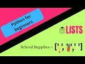 How to make Lists in python