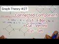 Connected component of Graph Cut Edge Cut Vertex bridge Graph theory