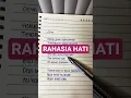 Lagu RAHASIA HATI - Element (lyrics) Cover || \