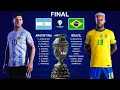 PES 2021 - Argentina vs Brazil - Copa America 2021 Final - Full Match HD \u0026 All Goals