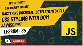 JavaScript DOM using css styling document getElementById JavaScript Tutorial