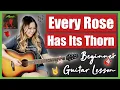 Download Lagu Every Rose Has Its Thorn EASY Beginner Guitar Lesson Tutorial - Poison [w/ FREE Guide \u0026 Play-Along!]