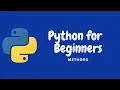 Python for Beginners in Urdu Hindi Tutorial 49 Methods