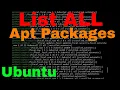 List ALL Installed Apt Packages Ubuntu Terminal Debian-Based Linux Distros