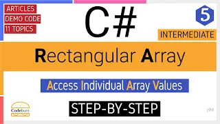 C Rectangular Array 2D Access Individual Array Values Demo