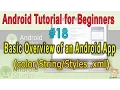Android Tutorial for Beginners Basic Overview of an Android App The most important file
