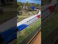 Utah Passenger Train passes the farm