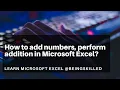 How to do basic calculations in Libreoffice Calc or Excel