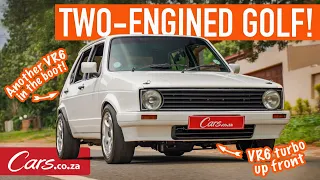 Download Two-Engined Golf! Two turbocharged VR6 Engines, All-wheel-drive \u0026 Two gearboxes! (Home-built in SA) MP3