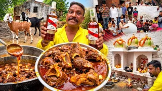 Mata aur Bhairo Baba ko Chadaye 2 Bakre। Navratri Pooja in Indian community Festival | Ek Bakra 50kg
