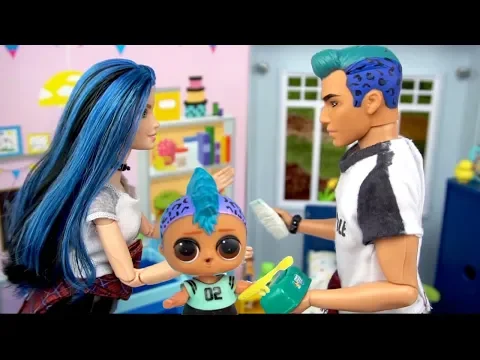 Download MP3 Barbie Doll LOL Punk Boi Family Morning Routine In The Playground & Birthday Party