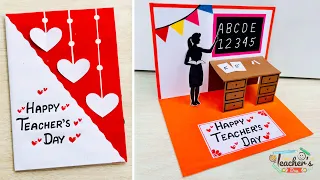 DIY Teacher's day pop-up card ideas // Happy teacher's day greetings card handmade