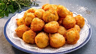 Estos BUÑUELOS de BACALAO quedan tan esponjosos que desaparecen en minutos 🤤