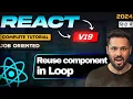 React js 19 tutorial in Hindi Reuse Component in loop