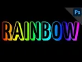 Text with stroke and gradient long shadow PHOTOSHOP TUTORIAL - TEXT EFFECT