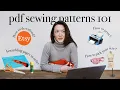 PDF sewing patterns basics Beginner sewing guide to download print cut stick digital patterns