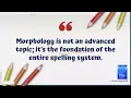 Quick Morphology Overview