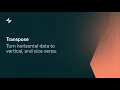 Changing horizontal data to vertical with TRANSPOSE