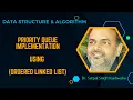 Priority Queue Implementation using Ordered Linked List