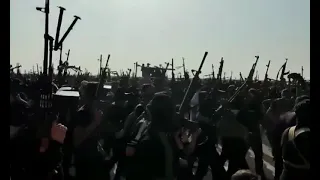 استعراض مرعب لقبيلة السواعد في العماره ردا على تهديد امارة كعب 