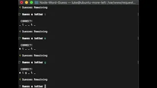 Node Word Guess Demo