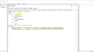 Python program that accepts a string and calculate the number of digits and letters