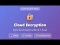 Cloud Encryption Data Protection at Rest and In Transit Cloud Security Tutorial