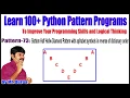 Learn 100 Python 73 To print Bottom Half Hollw Diamond Pattern with aplhabet symbols in reverse