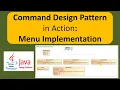 Command Design Pattern in Action Menu Implementation
