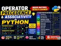 Operator Precedence and Associativity in Python Order of Evaluation Explained