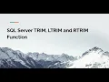 SQL Server TRIM LTRIM and RTRIM Function Tutorial