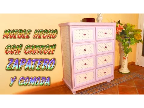 Download MP3 Mueble hecho con cartón Zapatero y Comoda, muebles de carton DIY