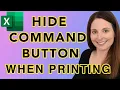 How To Hide Command Button in Excel When Printing - Print Form Without Submit Button