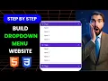 Dropdown Menu with Animations Using HTML CSS Responsive Dropdown UI HTML CSS Practice Project
