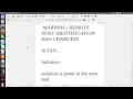 WARNING REMOTE HOST IDENTIFICATION HAS CHANGED SSH