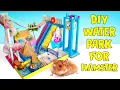 REAL HAMSTER JOYS Cardboard Water Park With Entertainment