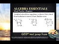 GED Math Check Solutions to Equations 1 MP1 Beg