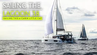 Sailing the ‘entry level’ Lagoon 38 in swell – a family cruising cat for charter or private use
