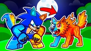 Sonic Morphs into Elemental WOLF In Roblox Snapchat…